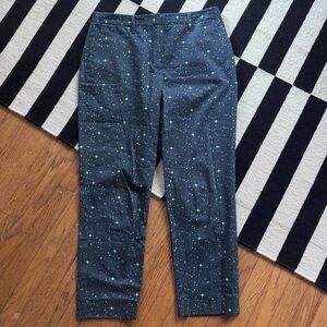 TOMS x Wildfang Pants The Essential Twill Slim Crop Orbit Outer Space Women’s 8
